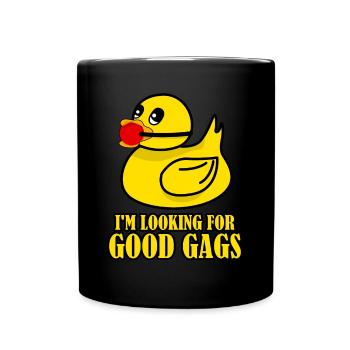 BDSM Ente - Tasse einfarbig - Schwarz - Vorne
