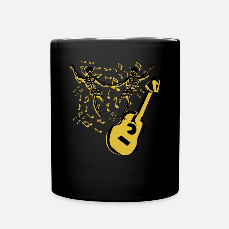 Skelette Tanzen Gitarre - Tasse einfarbig - Schwarz