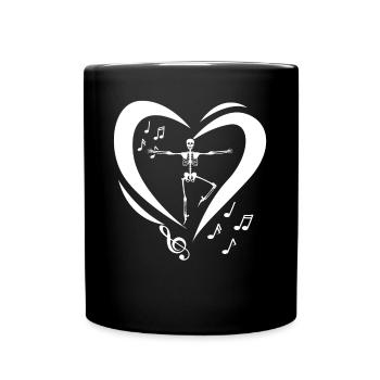Skeleton skeletons dancing - Full Colour Mug - black - Front