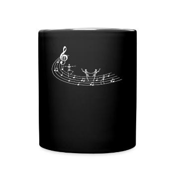 Squelette dansant Halloween Squelettes - Mug uni - noir - Devant
