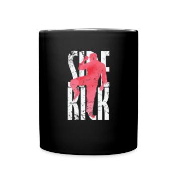 Side Kick Kickboxing Taekwondo - Full Colour Mug - black - Front