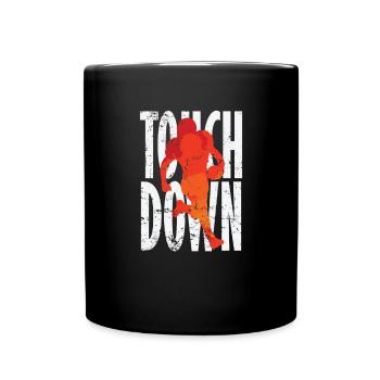Touchdown American Football - Tasse einfarbig - Schwarz - Vorne