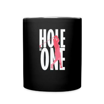 Hole in One Golf - Tasse einfarbig - Schwarz - Vorne