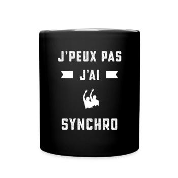 je peux pas j'ai synchro nageur cadeau - Mug uni - noir - Devant