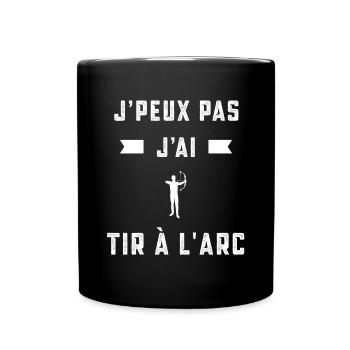 je peux pas j'ai tir à l'arc archer cadeau - Mug uni - noir - Devant