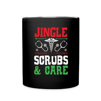 Jingle Scrubs & Care Nurse Noël - Mug uni - noir - Devant