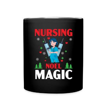 Nursing Noel Magic Medical Patients - Full Colour Mug - black - Front