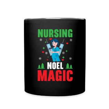 Nursing Noel Magic Medical Patients - Full Colour Mug - black - Front
