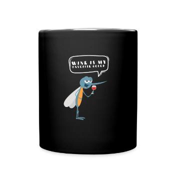 Dégustation de vin - Le vin est ma couleur préférée - Mug uni - noir - Devant