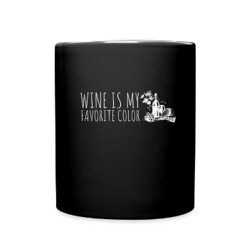 Dégustation de vin - Le vin est ma couleur préférée - Mug uni - noir - Devant