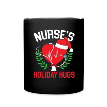 Les vacances de l’infirmière étreignent Nursing Medi - Mug uni - noir - Devant