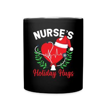 Les vacances de l’infirmière étreignent Nursing Medi - Mug uni - noir - Devant