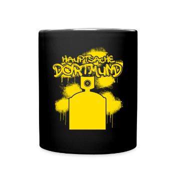 Dortmunder Hauptsache Dortmund - Tasse einfarbig - Schwarz - Vorne