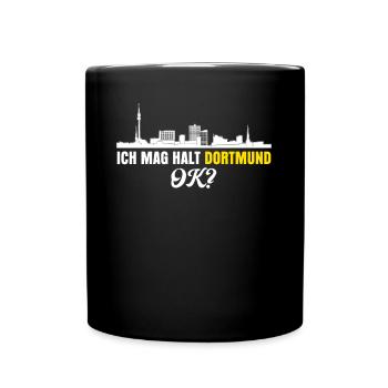 Dortmunder lustiger Spruch Dortmund - Tasse einfarbig - Schwarz - Vorne