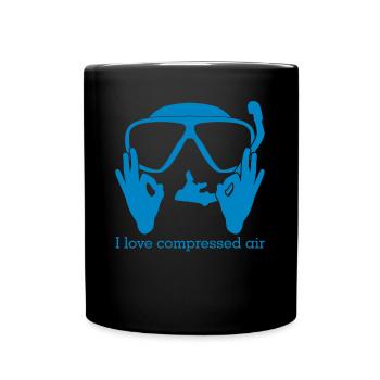 Plongée sous-marine Plongeur - Mug uni - noir - Devant