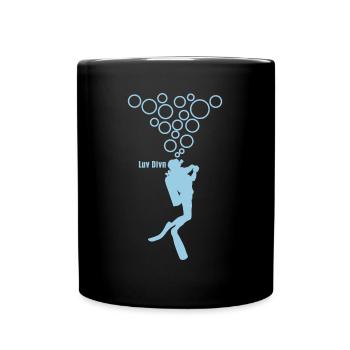 Plongeur de plongée Plongeur sous-marin - Mug uni - noir - Devant