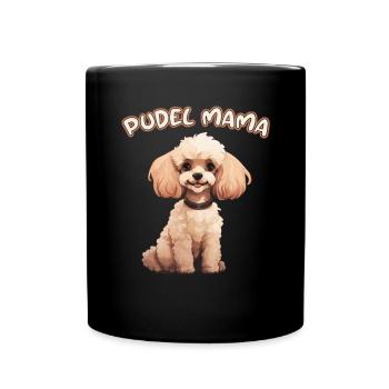 Amoureux des chiens - Race de chien Caniche - Maman caniche - Mug uni - noir - Devant