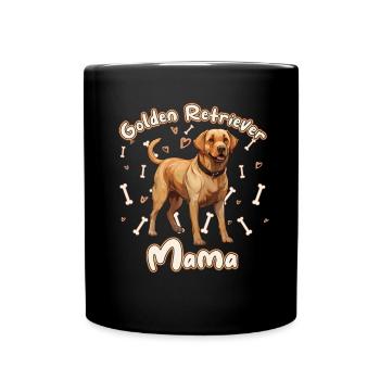 Dog lovers - Dog breeds - Golden Retriever - Full Colour Mug - black - Front