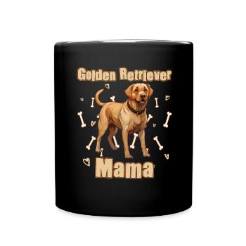 Dog lovers - Dog breeds - Golden Retriever - Full Colour Mug - black - Front
