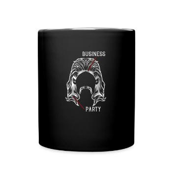 Funny Mullet Hair Gift Business Party Haircut - Tasse einfarbig - Schwarz - Vorne