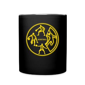 Basketballspieler Basketball - Tasse einfarbig - Schwarz - Vorne