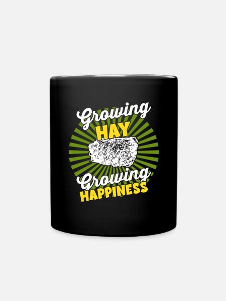 Wachsende Ernte - Farmer Harvest Heu - Tasse einfarbig - Schwarz