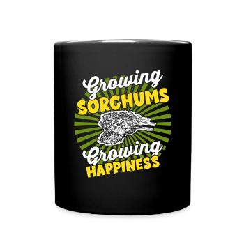 Crop Growth - Farmer Harvest Sorghum - Full Colour Mug - black - Front