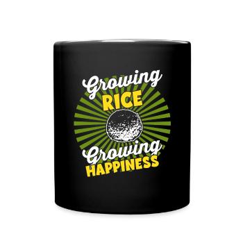 Wachsende Ernte - Farmer Harvest Rice - Tasse einfarbig - Schwarz - Vorne