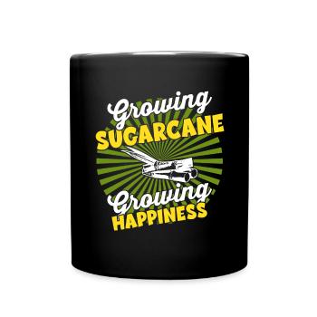Growth of Crop - Farmer Harvest Sugar Cane - Full Colour Mug - black - Front