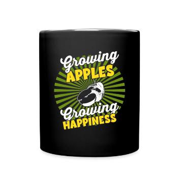 Growth of Crop - Farmer Harvest Apple - Full Colour Mug - black - Front