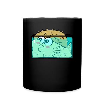 Poisson-globe dans l’aquarium Poisson-globe - Mug uni - noir - Devant
