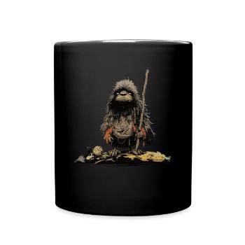 Mythical Monster - Cryptid Monster - Funny - Full Colour Mug - black - Front