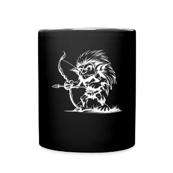 Mythical Monster - Cryptid Monster - Funny - Full Colour Mug - black - Front