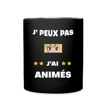 je peux pas j'ai animés cadeau mangaka - Mug uni - noir - Devant