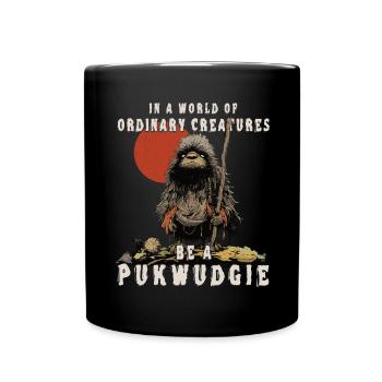Dans un monde de créatures ordinaires, un - Mug uni - noir - Devant