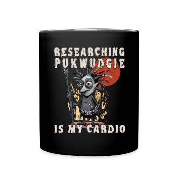Nachforschungen Ist Mein Cardio - Cryptid Monster - Tasse einfarbig - Schwarz - Vorne