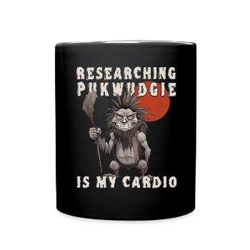 Nachforschungen Ist Mein Cardio - Cryptid Monster - Tasse einfarbig - Schwarz - Vorne
