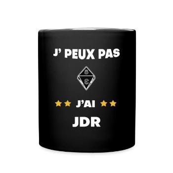 je peux pas j'ai jdr cadeau joueur - Mug uni - noir - Devant