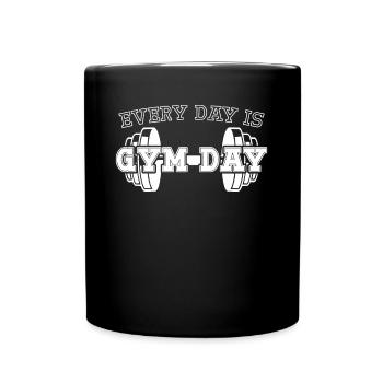 Bodybuilder Fitness Gym Strongman - Tasse einfarbig - Schwarz - Vorne