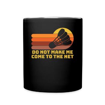 Badminton Badmintonspieler - Tasse einfarbig - Schwarz - Vorne