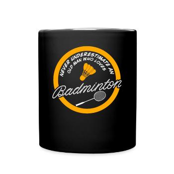 Badmintonspieler Badminton - Tasse einfarbig - Schwarz - Vorne
