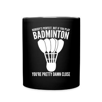 Joueur de badminton badminton - Mug uni - noir - Devant