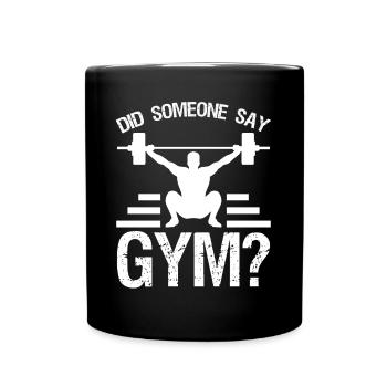 Fitness Gym Strongman Bodybuilder - Tasse einfarbig - Schwarz - Vorne