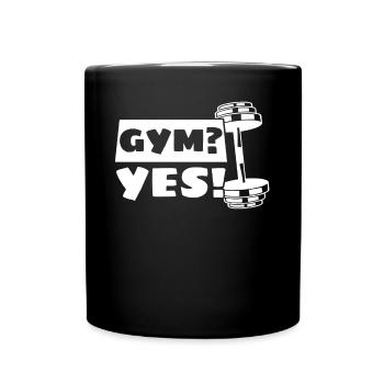 Gym Strongman Fitness Bodybuilder - Tasse einfarbig - Schwarz - Vorne