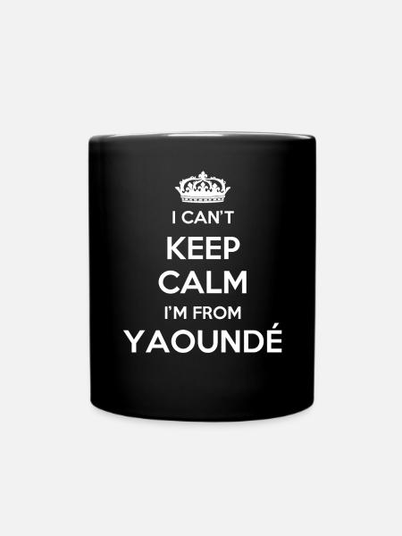 Je ne peux pas rester calme, je viens de Yaoundé - Mug uni - noir