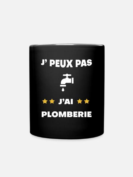je peux pas j'ai plomberie cadeau plombier - Mug uni - noir