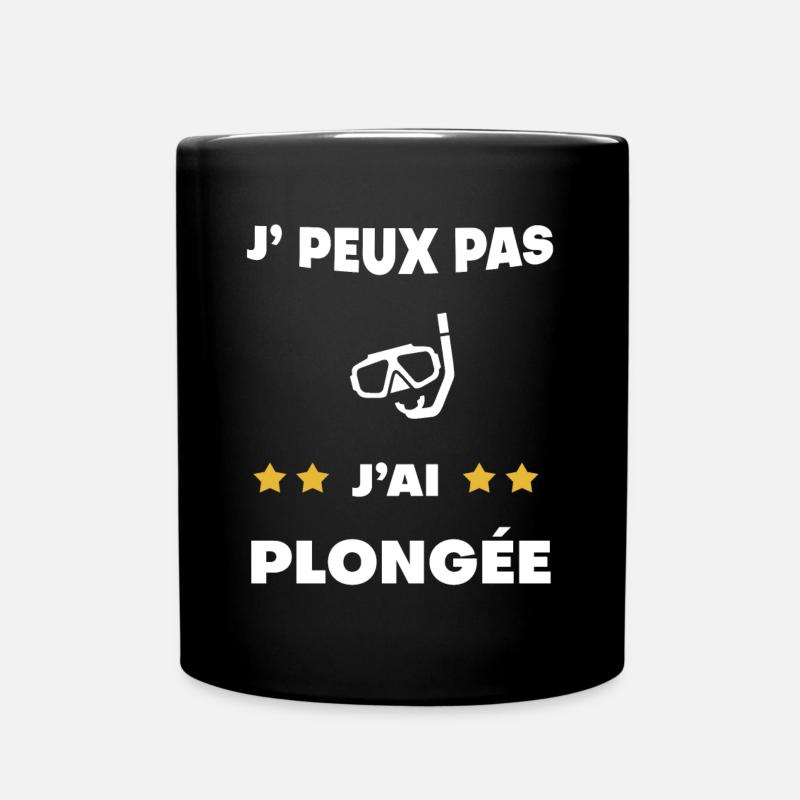 je peux pas j'ai plongée tuba cadeau plongeur - Mug uni - noir