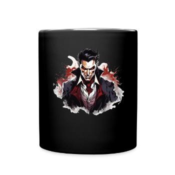 Costume d’Halloween cool - Vampire effrayant - Mug uni - noir - Devant