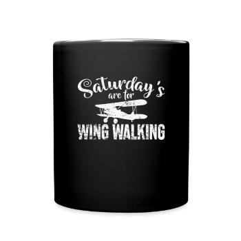 Saturday's are for Wing Walking Hobby - Full Colour Mug - black - Front