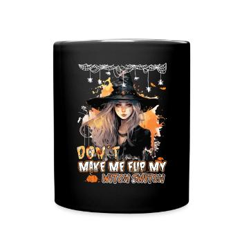 Halloween -Kostüm - Lass Mich Nicht Meinen - Tasse einfarbig - Schwarz - Vorne